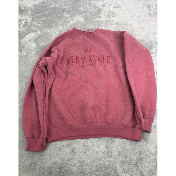 Vintage 90s Kent State University Sweatshirt Men's Size Large Red - Picture 1 of 8